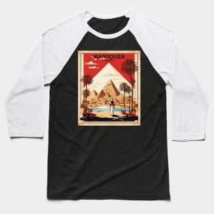 Mansoura Egypt Vintage Poster Tourism Baseball T-Shirt